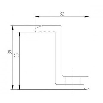 End Clamp M8*25mm Inner Bolt + T-Fixture for Solar 35mm 6