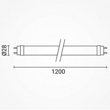 LED Tube T8 12W, Warm Light