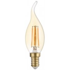 LED Bulb E14 T35 4W, Tip, Golden, Warm Light