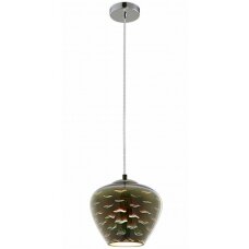 LED Pendant, 3D Glass, D200mm, Chrome Seagull