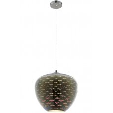 LED Pendant, 3D Glass, D290mm, Chrome Seagull