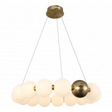 LED Pendant Lamp, 27W, Copper+White, Warm Light