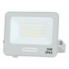 LED Floodlight, White, 90Lm/W, 30W, White Light