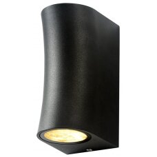 LED Wall Lamp, Black, Curved Cylinder, 2 Sockets, Max 35W