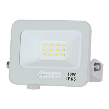 LED Floodlight, White, 90Lm/W, 10W, White Light