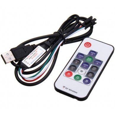 LED Digital Strip Controller, 5V, with Remote Console, 14 Buttons