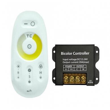 LED CCT Controller, 12-24V, 10A/Ch, with RF Remote Console