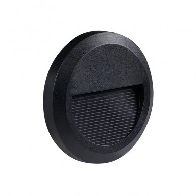 LED Step Light, Round, Black, 2W, Neutral Light