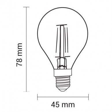 LED Bulb E14 G45 2W, Neutral Light 1