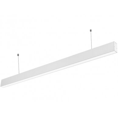 LED Linear Suspended Light, White Body, 40W, White Light