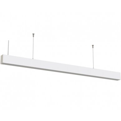 LED Linear Suspended Light, Linkable, 40W, White Body, 5 Years Warranty, White Light