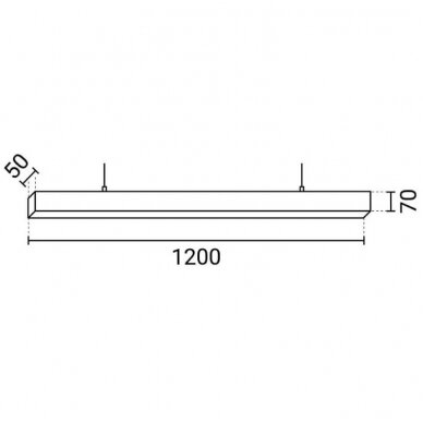 LED Linear Suspended Light, Linkable, 40W, White Body, 5 Years Warranty, White Light 3