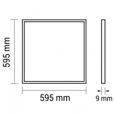 LED panelė, 60x60, 40W, 90Lm/W, neutrali balta šviesa 4