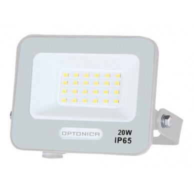 LED Floodlight, White, 90Lm/W, 20W, White Light