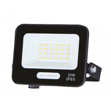 LED Floodlight, Black, 90Lm/W, 20W, Warm Light