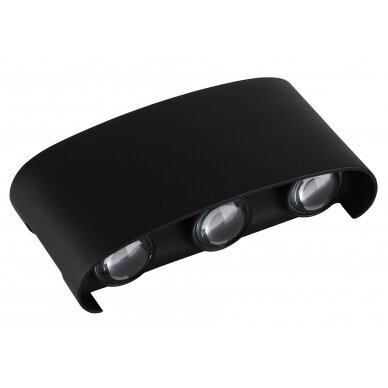 LED Wall Light, Black, 6W, Warm Light