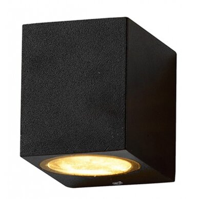 LED Wall Lamp, Black, Square, 1 Socket, Max 35W