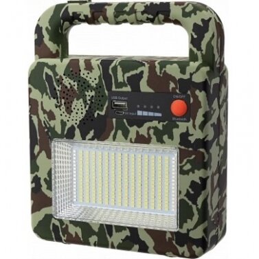 Solar Portable Bluetooth Speaker + Lamp, Camouflage, 3.5W ,CCT 3000K-6000K 2