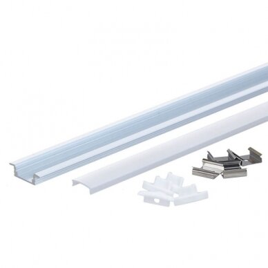 Profile For LED Strip, White, White Cover, 24.5x7mm 1