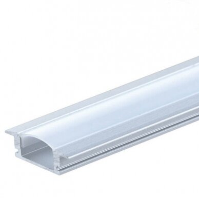 Profile For LED Strip, Built In, Gray, White Cover, 24.5x7mm