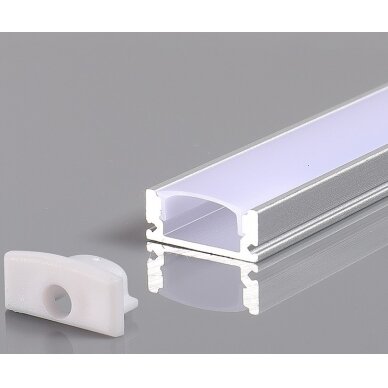 Profile For LED Strip, White, White Cover, 17.4x7x12.4mm