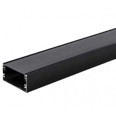 Profile For LED Strip, Black, Black Cover, 40x20mm