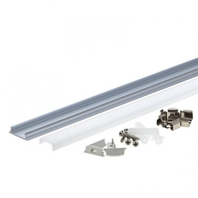 Profile For LED Strip, Silver, White Cover, 18*6mm 1