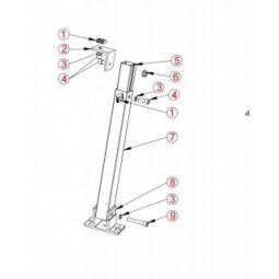 Adjustable Rear Leg 10-15Â° 200mm 3